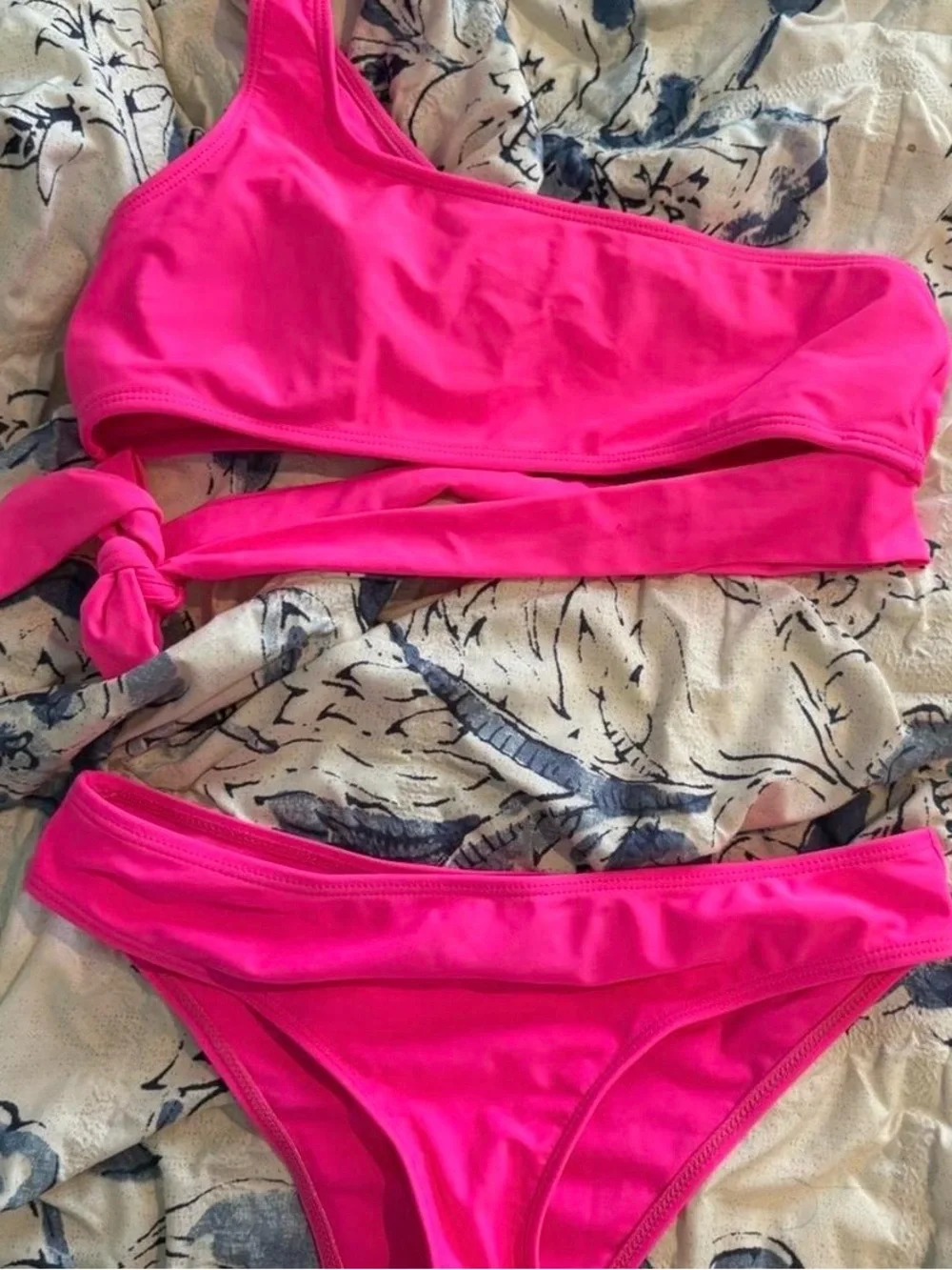 Hot Pink Two-Piece Bikini Set
